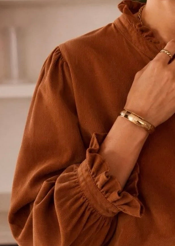 Cordelia Cord Cinnamon Shirt