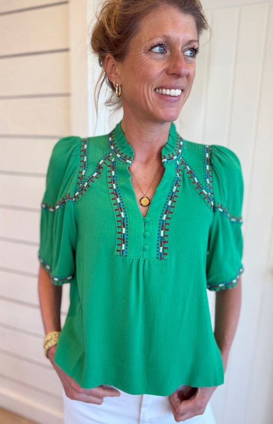 Eclipse Green Blouse