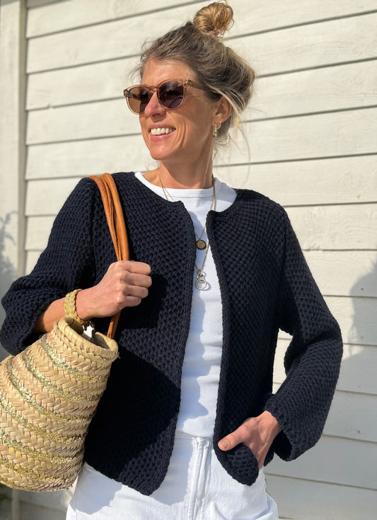 Elsie Navy Wool Jacket