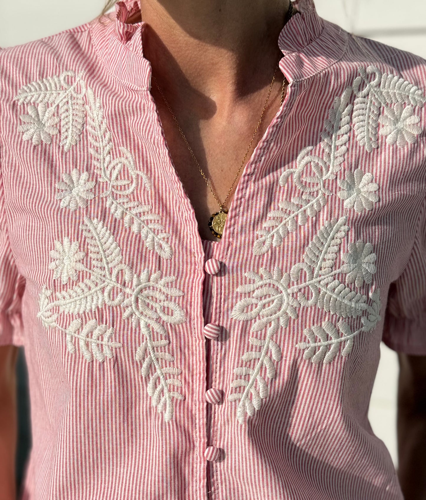 Coliston Red Stripe Blouse