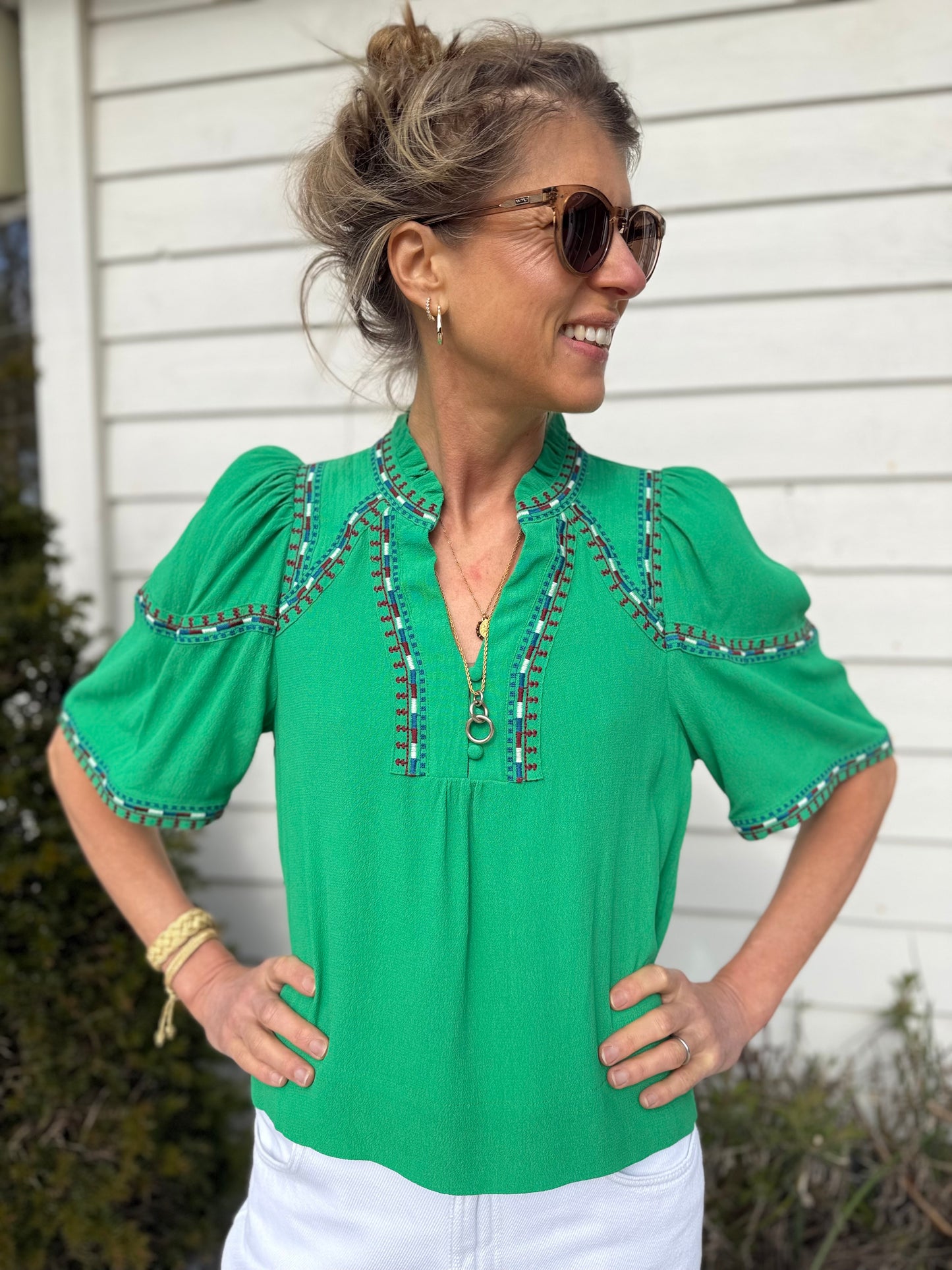Eclipse Green Blouse