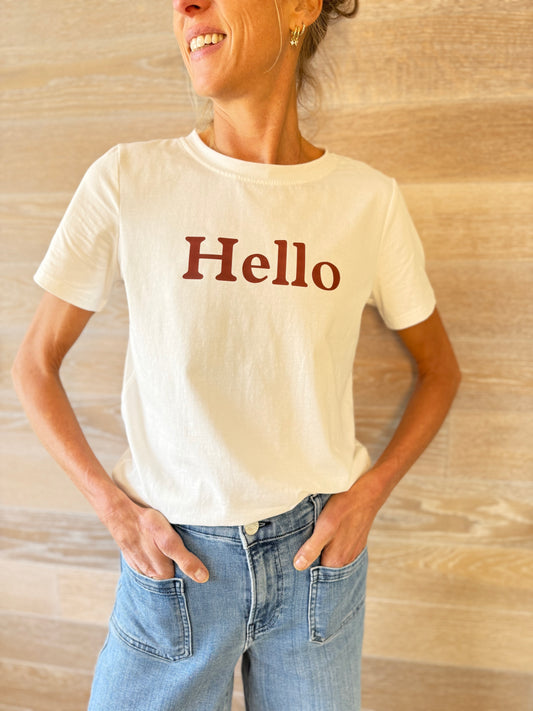 Hello White T-Shirt