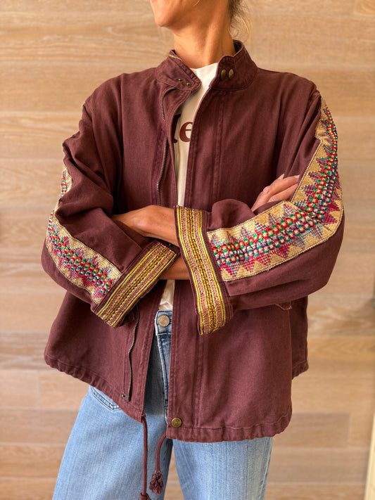 Brixton Burgundy Jacket