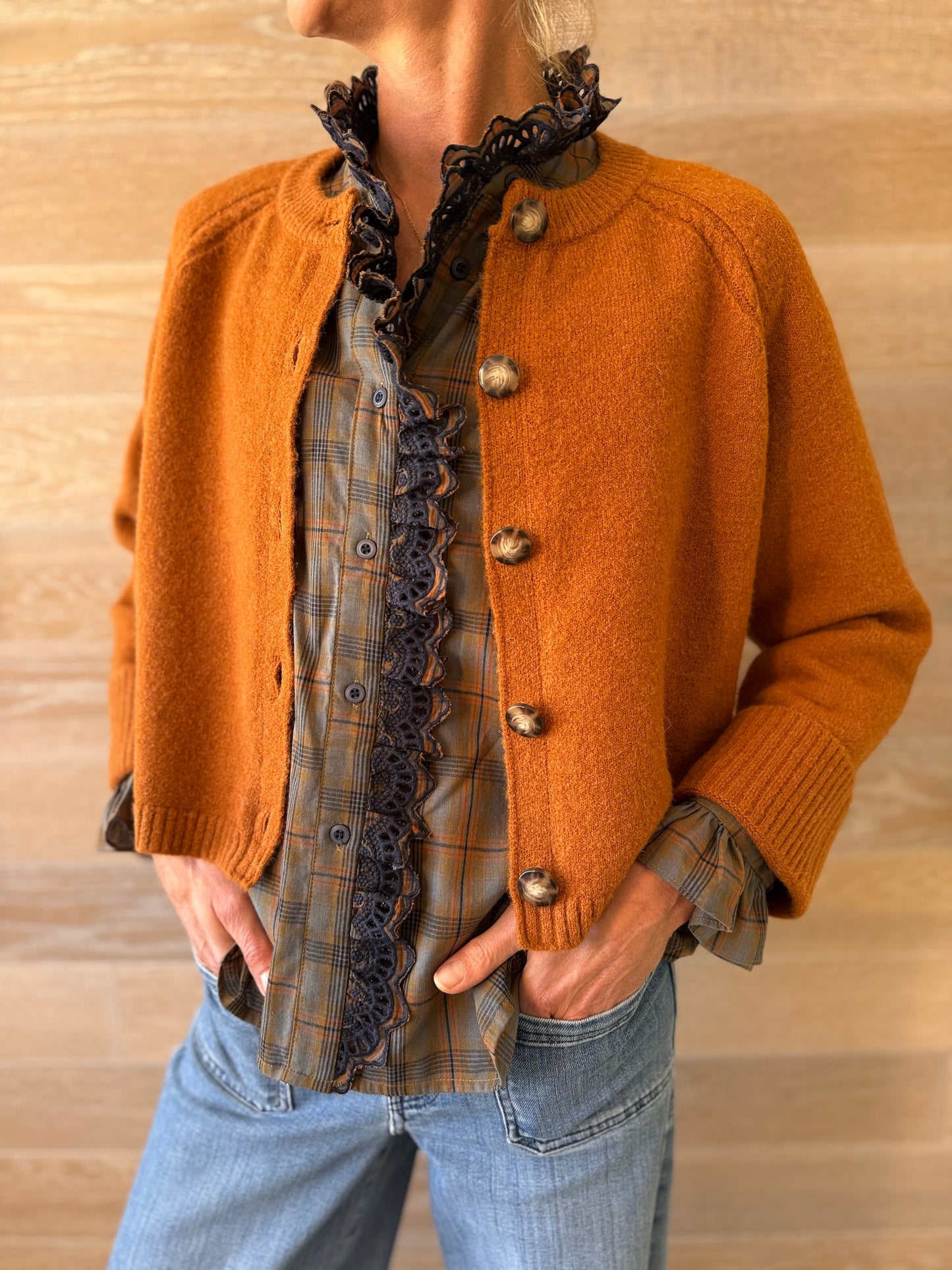 Gifford Orange Cardigan