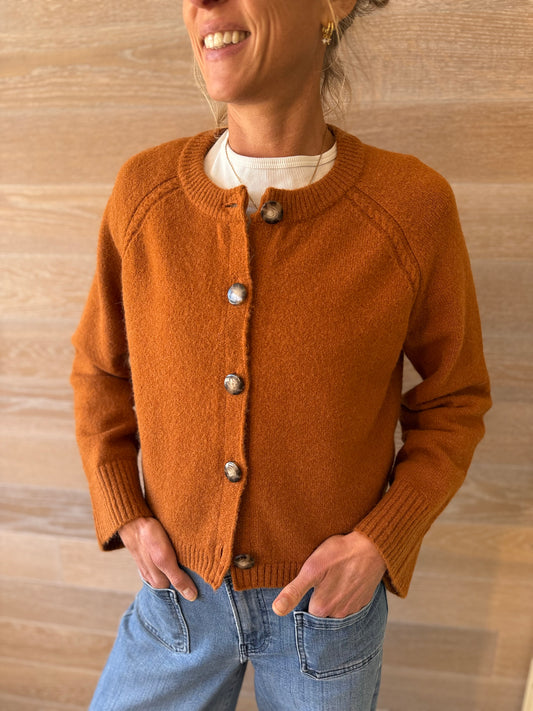 Gifford Orange Cardigan