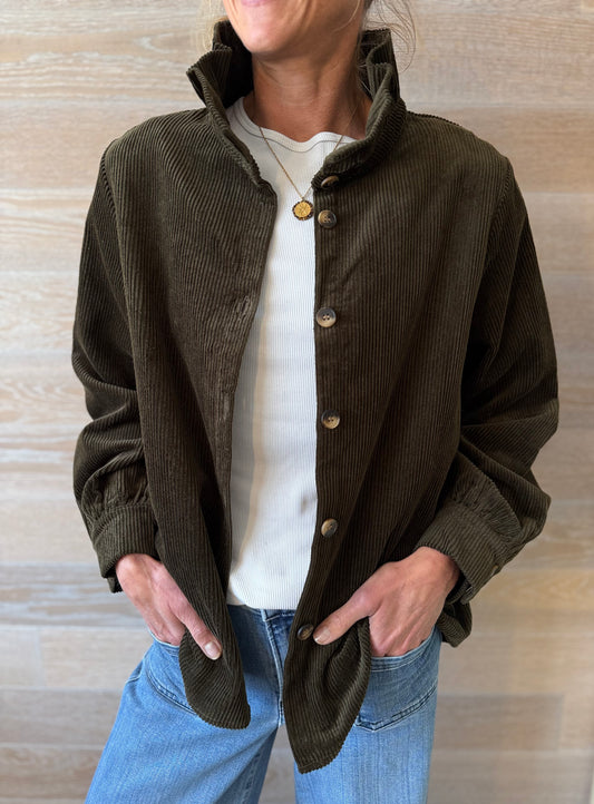 Peckham Khaki Cord Overshirt