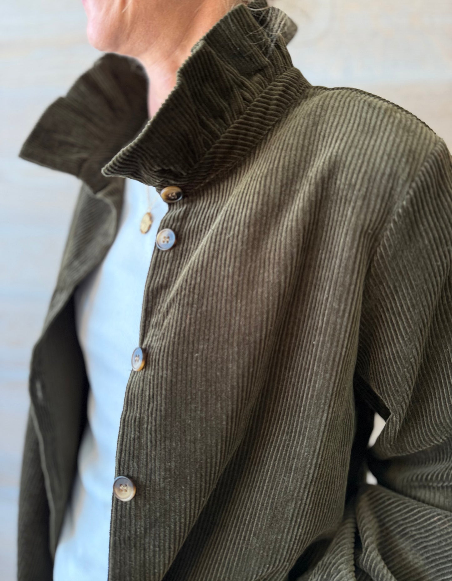 Peckham Khaki Cord Overshirt