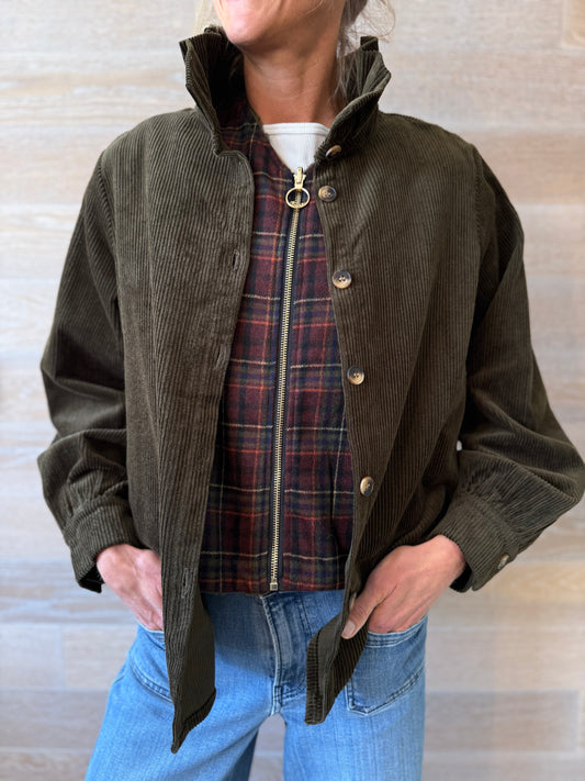 Peckham Khaki Cord Overshirt