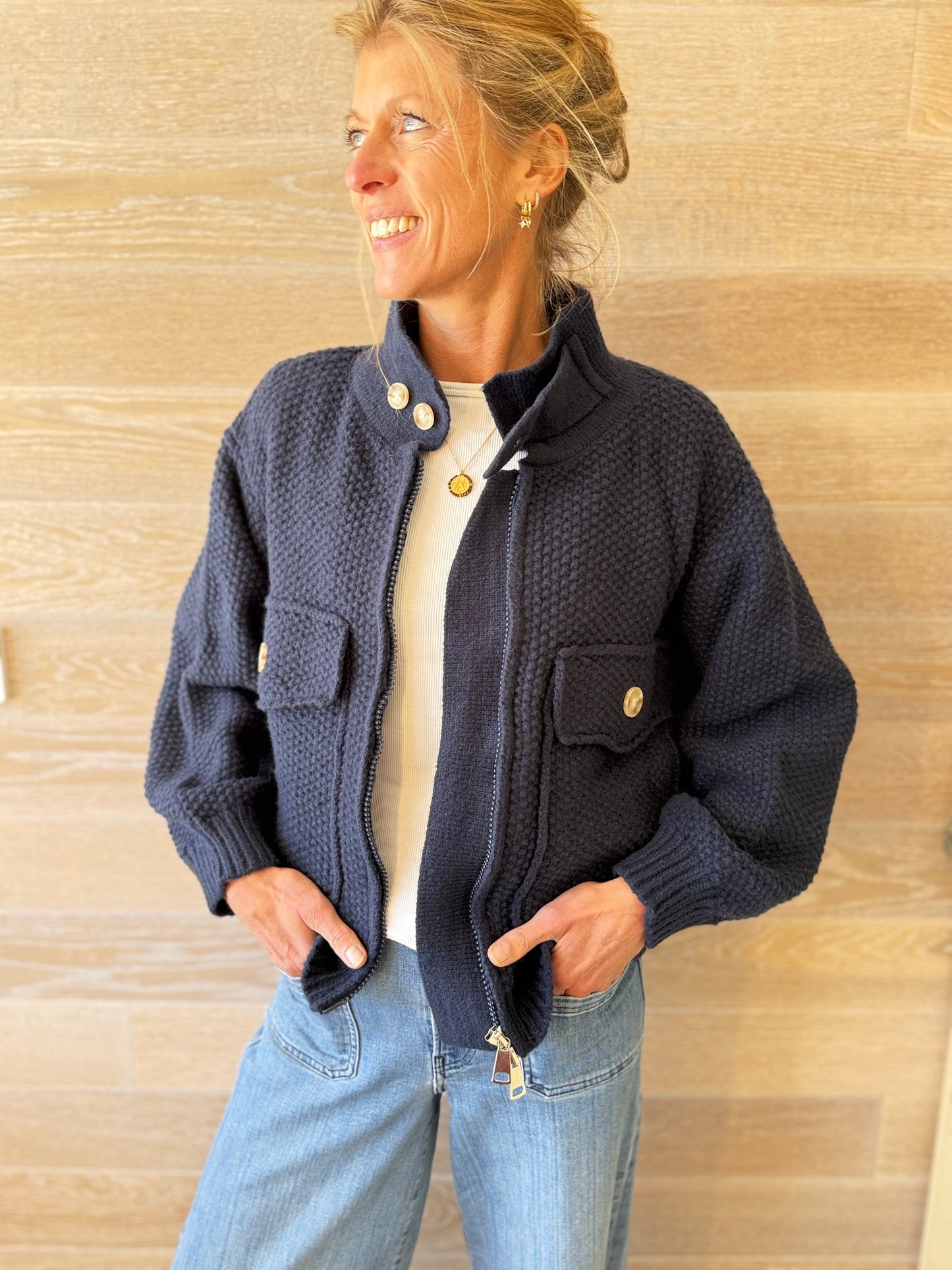 Lonsdale Knitted Bomber
