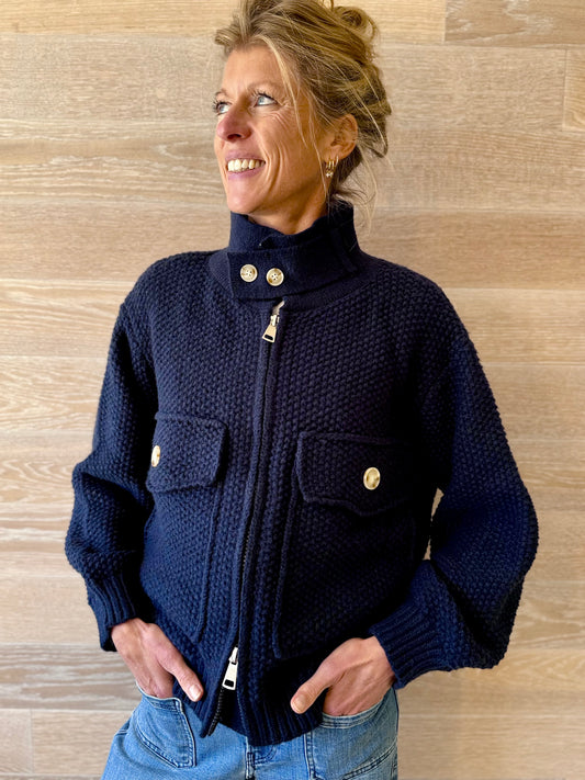 Lonsdale Knitted Bomber