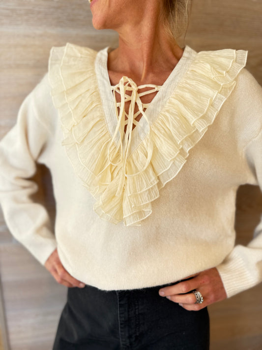 Hanover Cream Ruffle Jumper
