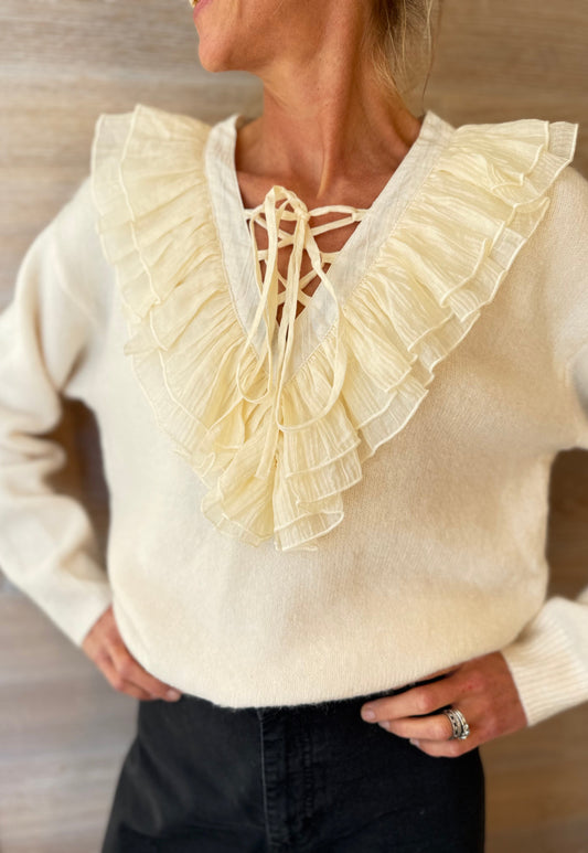 Hanover Cream Ruffle Jumper