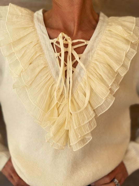 Hanover Cream Ruffle Jumper