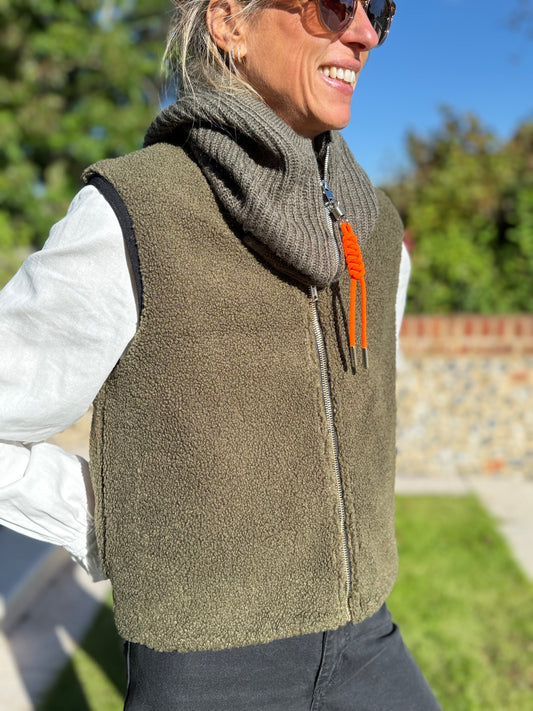 Aldgate Reversible Khaki Gilet