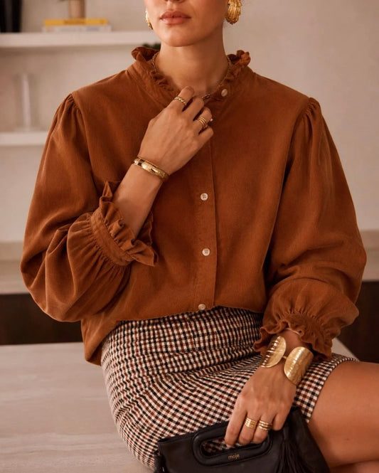 Cordelia Cord Cinnamon Shirt