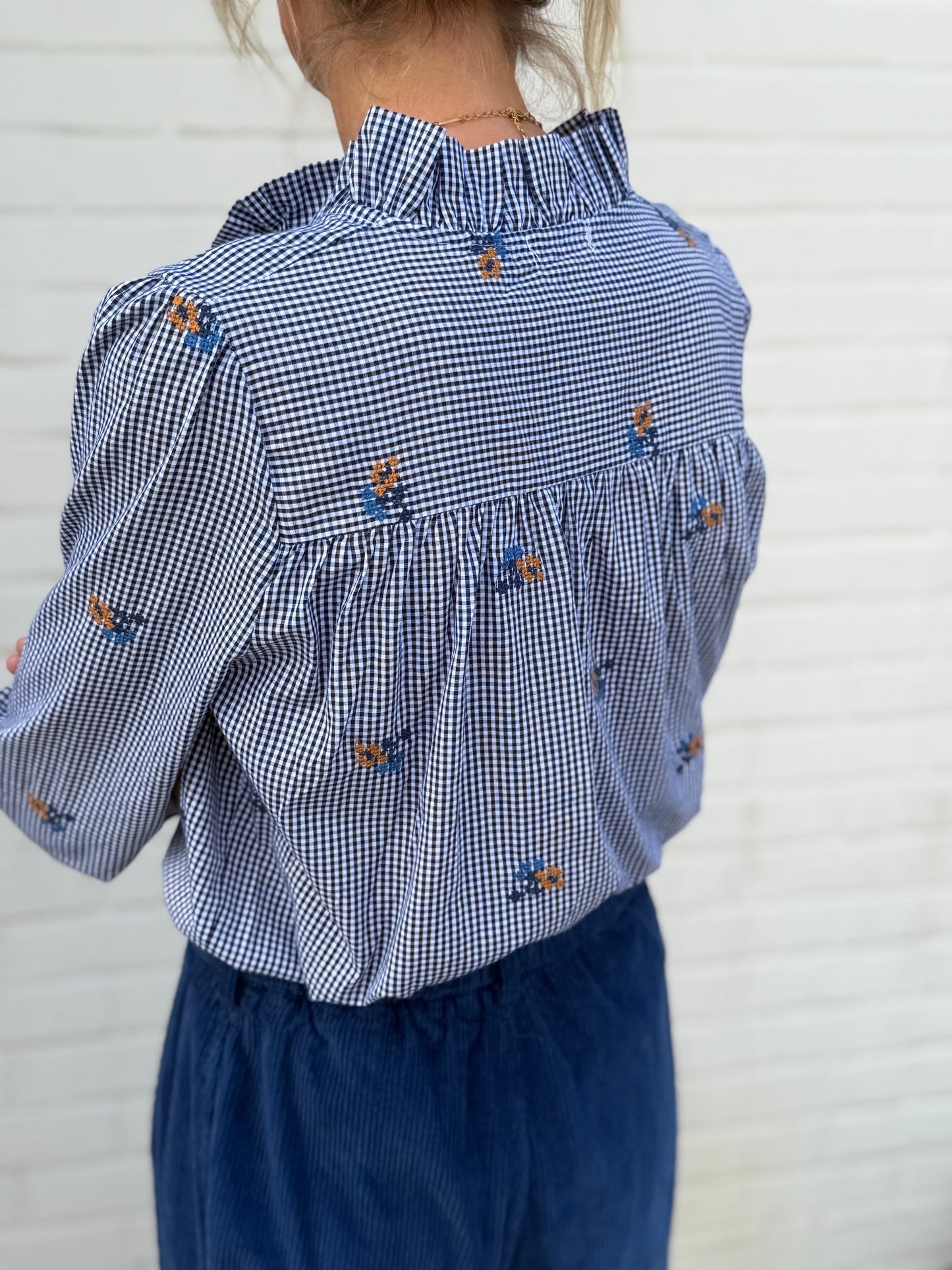 Flower Blue Blouse