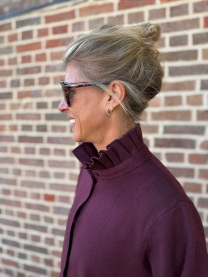 Quince Burgundy Cardigan