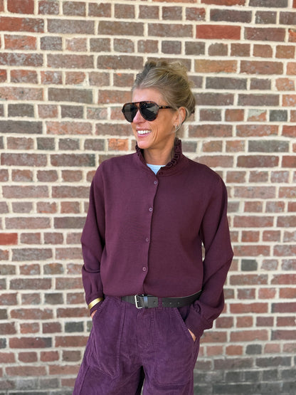 Quince Burgundy Cardigan