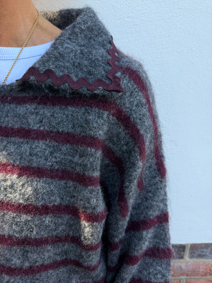Breton Grey Cardigan