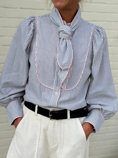 Tierney Khaki Stripe Blouse