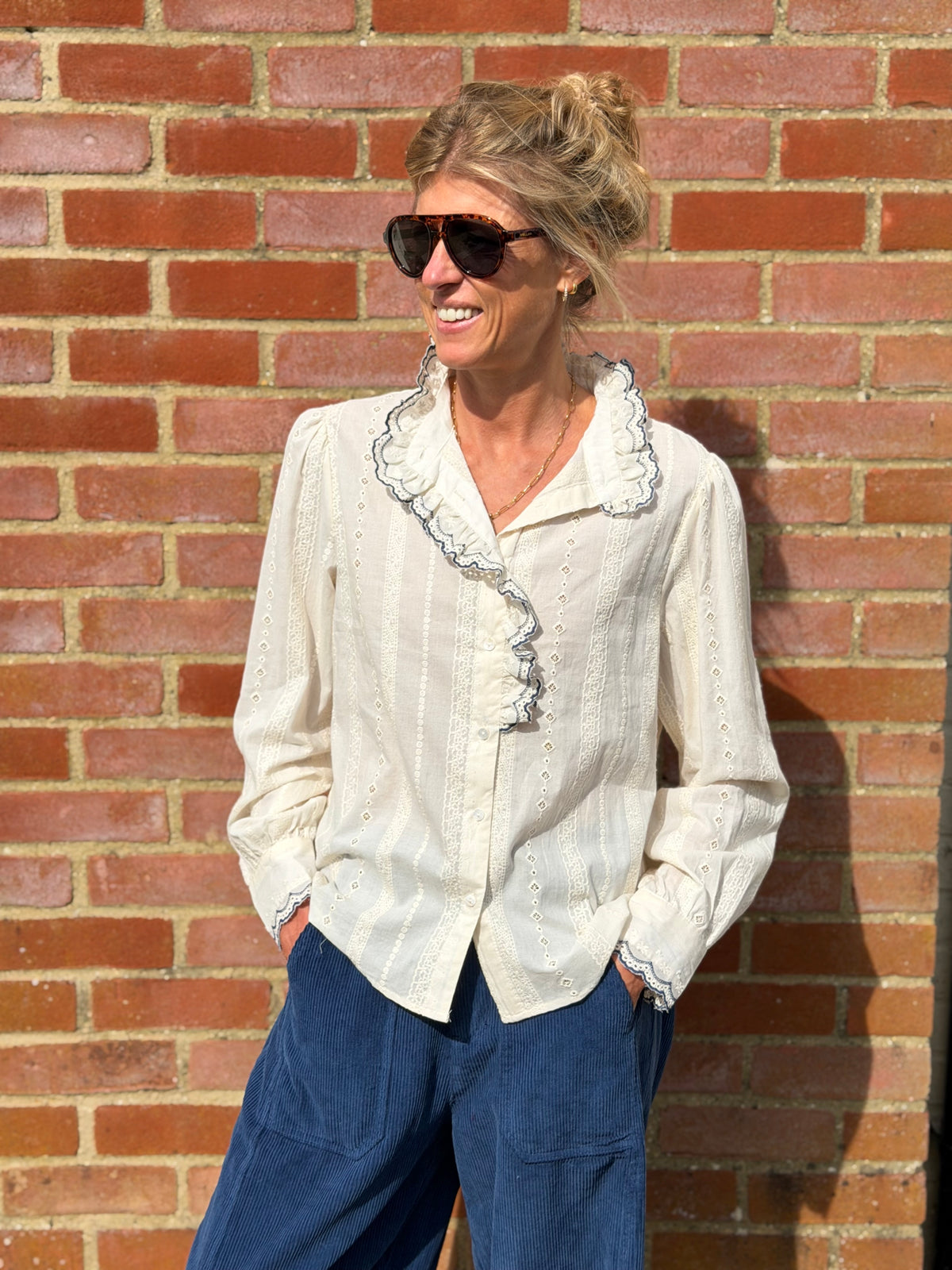 Trellis Ecru Blouse