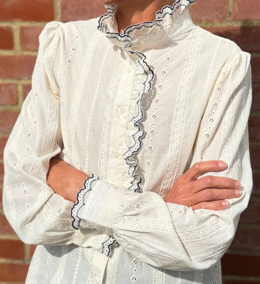 Trellis Ecru Blouse