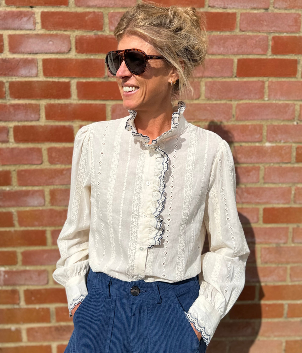 Trellis Ecru Blouse