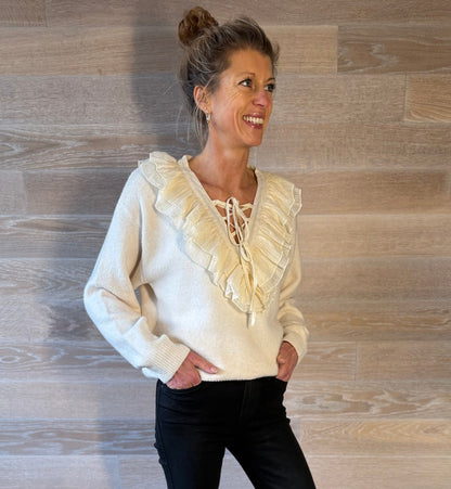 Hanover Cream Ruffle Jumper