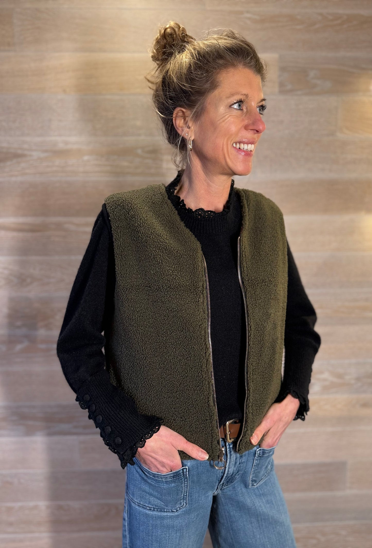 Aldgate Reversible Khaki Gilet