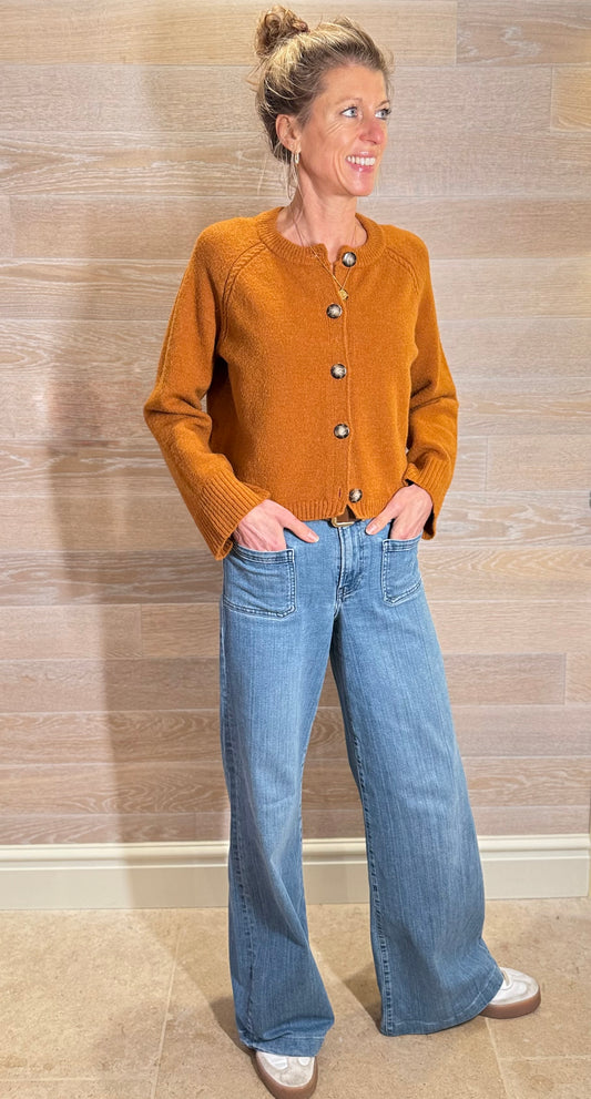 Gifford Orange Cardigan