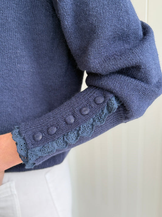 Crawford Navy Jumper