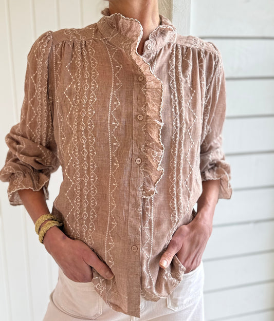 MacMillan Oatmeal Blouse