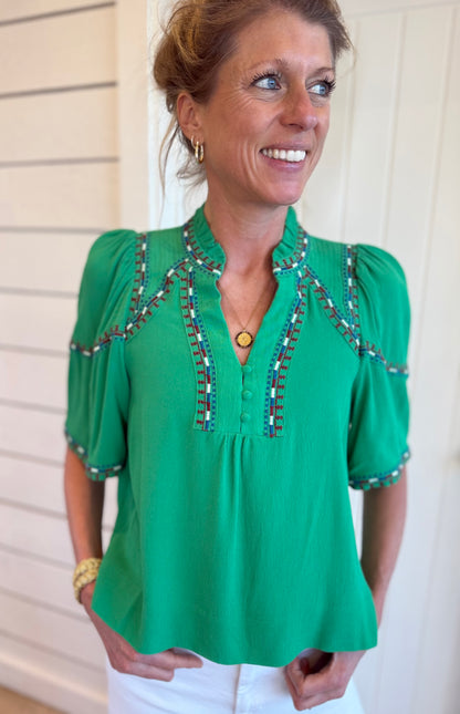 Eclipse Green Blouse