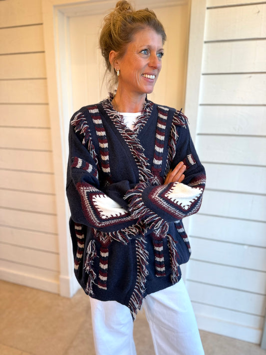 Islington Lightweight Navy Cardigan