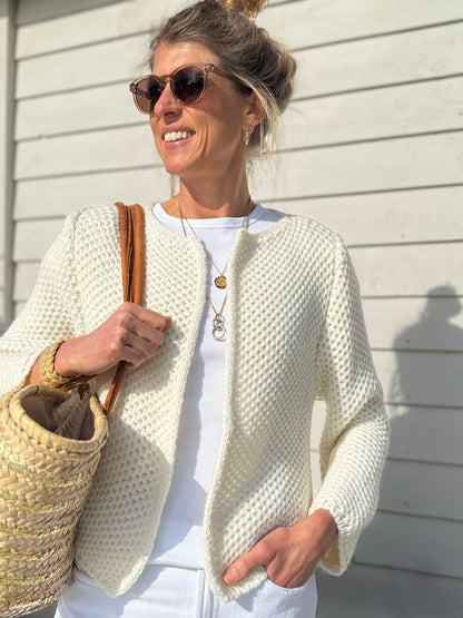 Elsie Ecru Wool Jacket