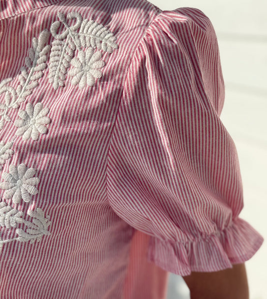 Coliston Red Stripe Blouse