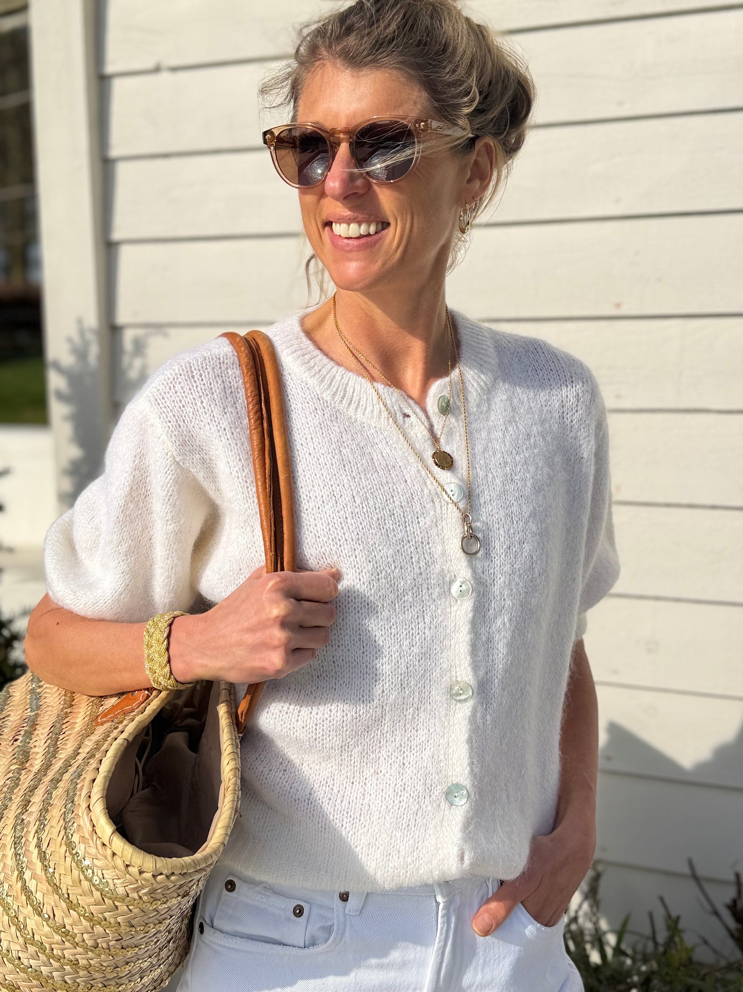 Crabtree Ecru Cardigan