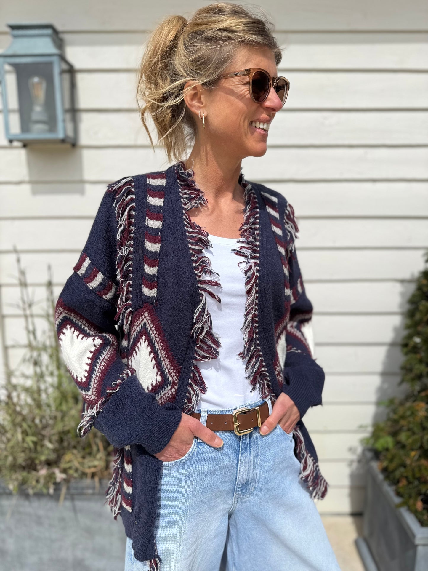 Islington Lightweight Navy Cardigan