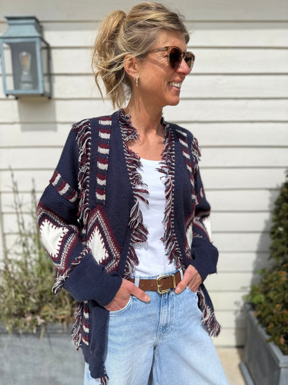 Islington Lightweight Navy Cardigan