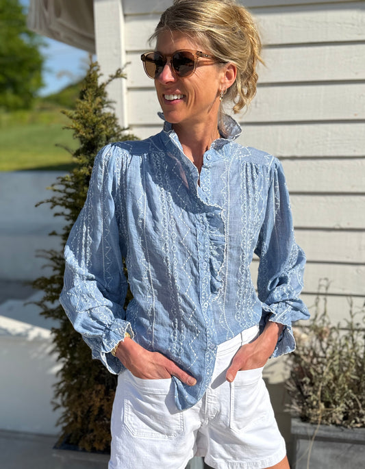 MacMillan Blue Blouse