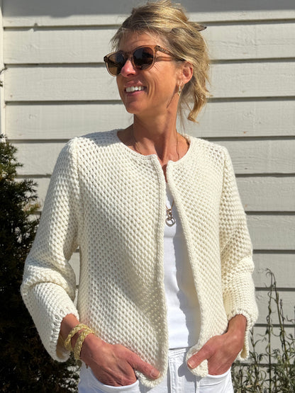Elsie Ecru Wool Jacket