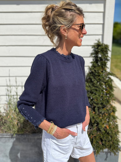 Crawford Navy Jumper