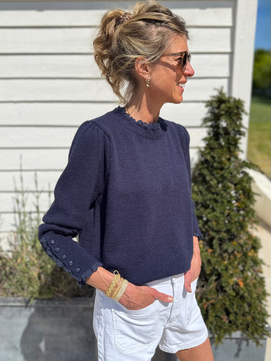 Crawford Navy Jumper