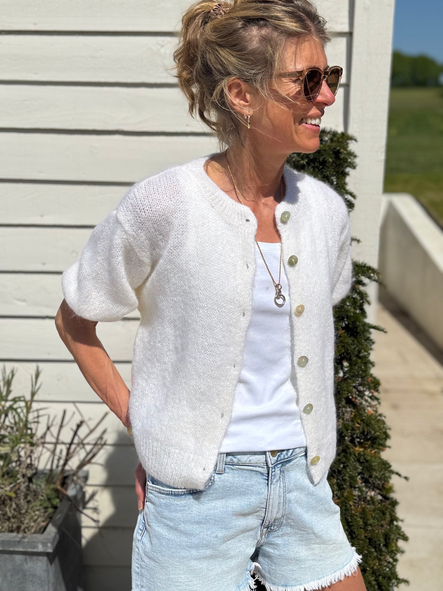 Crabtree Ecru Cardigan