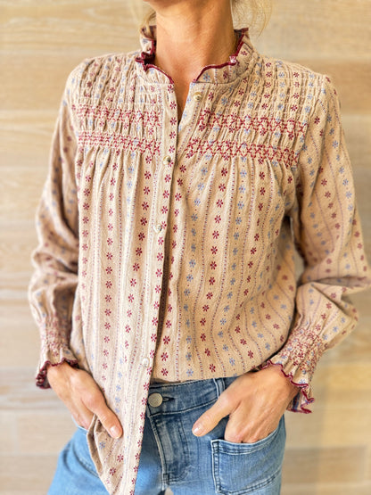 Talbot Oatmeal Blouse